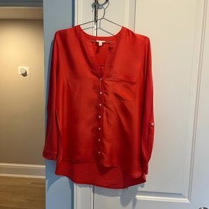 Soft Long Sleeve Button Down Blouse Size Medium